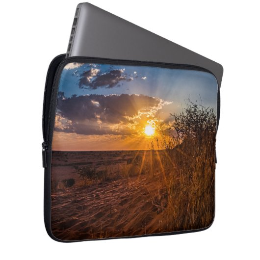Sonnenuntergang in der Kalahari-Wüste, Namibia Laptopschutzhülle (Vorne Rechts)