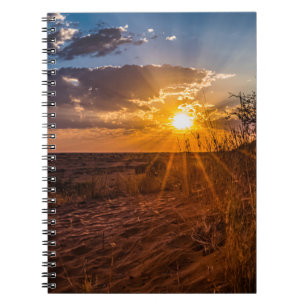 Sonnenuntergang in der Kalahari-Wüste, Namibia Notizblock
