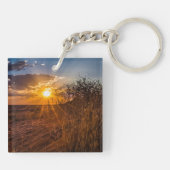Sonnenuntergang in der Kalahari-Wüste, Namibia Schlüsselanhänger (Rückseite)
