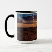 Sonnenuntergang in der Kalahari-Wüste, Namibia Tasse (Links)