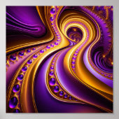 Sonnenuntergang in der Lila Wüste Poster (Vorne)