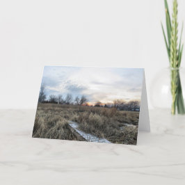 Sonnenuntergang in der Marsh Birthday Card Dankeskarte