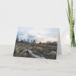 Sonnenuntergang in der Marsh Birthday Card Dankeskarte