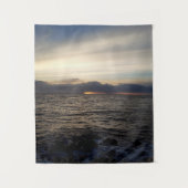 Sonnenuntergang in der Nordsee Wandteppich (Vorderseite)