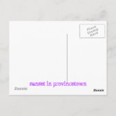 Sonnenuntergang in der Provinz Postkarte (Rückseite)