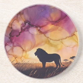 Sonnenuntergang in der Savanne Getränkeuntersetzer