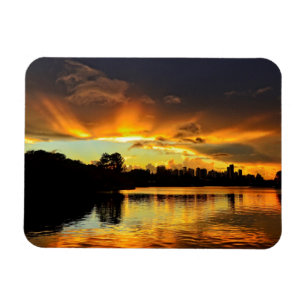 Sonnenuntergang in der Stadt Londrina, Brasilien Magnet