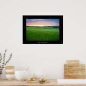 Sonnenuntergang in der Toskana, schwarzer Rand, Pl Poster (Küche)
