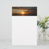 Sonnenuntergang in der tropischen Seenlandschaft S Briefpapier (Stehend Vorderseite)
