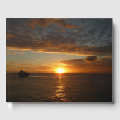 Sonnenuntergang in der tropischen Seenlandschaft S Gästebuch (Vorderseite)