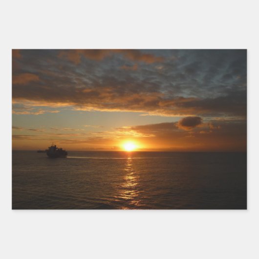 Sonnenuntergang in der tropischen Seenlandschaft S Geschenkpapier Set (Vorderseite)