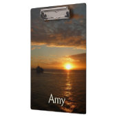 Sonnenuntergang in der tropischen Seenlandschaft S Klemmbrett (Links)