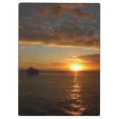 Sonnenuntergang in der tropischen Seenlandschaft S Klemmbrett (Rückseite)