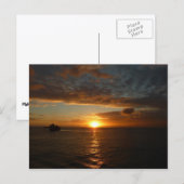 Sonnenuntergang in der tropischen Seenlandschaft S Postkarte (Vorne/Hinten)