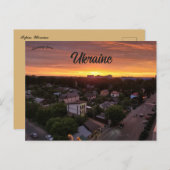 Sonnenuntergang in der Ukraine Postkarte (Vorne/Hinten)