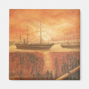Sonnenuntergang in der Vergangenheit Magnet