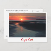 Sonnenuntergang in der Wellfleet Bay, Cape Cod Postkarte (Vorne/Hinten)