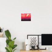 Sonnenuntergang in der Wüste Poster (Heimbüro)