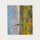 Sonnenuntergang in der Wüstenlandschaft Wandteppich (Vorderseite)