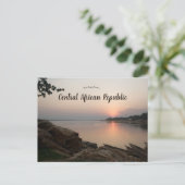 Sonnenuntergang in der Zentralafrikanischen Republ Postkarte (Stehend Vorderseite)