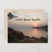 Sonnenuntergang in der Zentralafrikanischen Republ Postkarte (Vorne/Hinten)