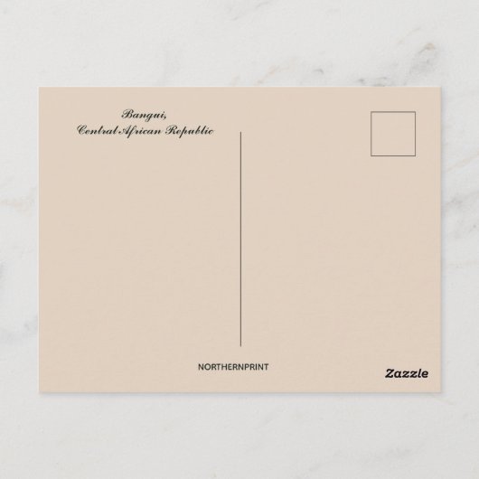 Sonnenuntergang in der Zentralafrikanischen Republ Postkarte (Rückseite)