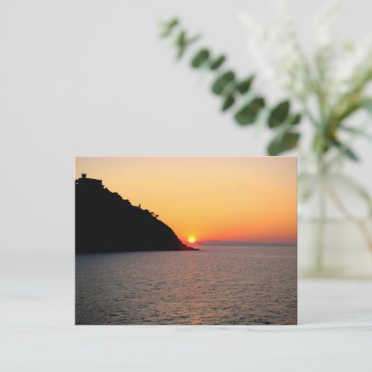 Sonnenuntergang in Donostia - San Sebastian Postkarte (Stehend Vorderseite)