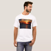 Sonnenuntergang in Eichen-Insel T-Shirt (Vorne ganz)
