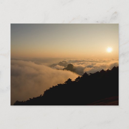 Sonnenuntergang in einer China Huang Postkarte (Vorderseite)