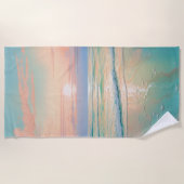 Sonnenuntergang in einer ruhigen Strandlandschaft Strandtuch (Vorderseite)