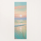 Sonnenuntergang in einer ruhigen Strandlandschaft Yogamatte (Rückseite)
