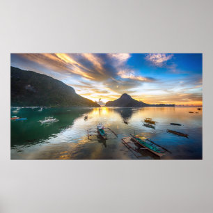 Sonnenuntergang in EL Nido Poster
