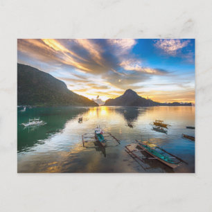 Sonnenuntergang in El Nido Postkarte