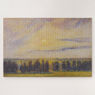 Sonnenuntergang in Éragny von Camille Pissarro Puzzle