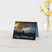 Sonnenuntergang in Farbe Faltkarte Karte (Gelbe Blume)