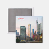 Sonnenuntergang in Frankfurt Magnet (Vorderseite/Rückseite)