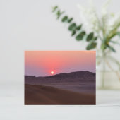 Sonnenuntergang in Gobabeb, Namibia Postkarte (Stehend Vorderseite)