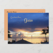 Sonnenuntergang in Guam Postkarte (Vorne/Hinten)