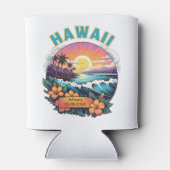 Sonnenuntergang in Hawaii Beach Mountains Tropisch Dosenkühler (Rückseite)