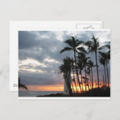 Sonnenuntergang in Hawaii Postkarte (Vorne/Hinten)