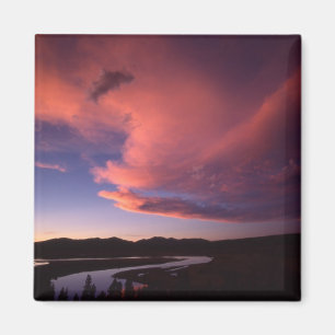Sonnenuntergang in Hayden Valley Magnet