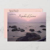 Sonnenuntergang in Iles de Los Republica Guinea Postkarte (Vorne/Hinten)