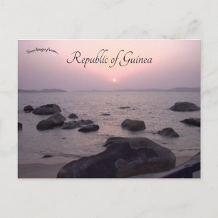 Sonnenuntergang in Iles de Los Republica Guinea Postkarte