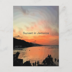 Sonnenuntergang in Jamaika Postkarte