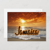 Sonnenuntergang in Jamaika Postkarte (Vorne/Hinten)