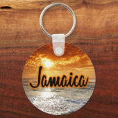 Sonnenuntergang in Jamaika Schlüsselanhänger (Vorderseite)