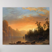 Sonnenuntergang in Kalifornien | Albert Bierstadt Poster (Vorne)