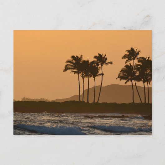 Sonnenuntergang in Kauai Postkarte (Vorderseite)