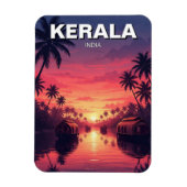 Sonnenuntergang in Kerala Indien Magnet (Vertikal)