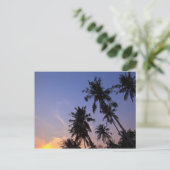 Sonnenuntergang in Koh Chang Thai Palmen Postkarte (Stehend Vorderseite)